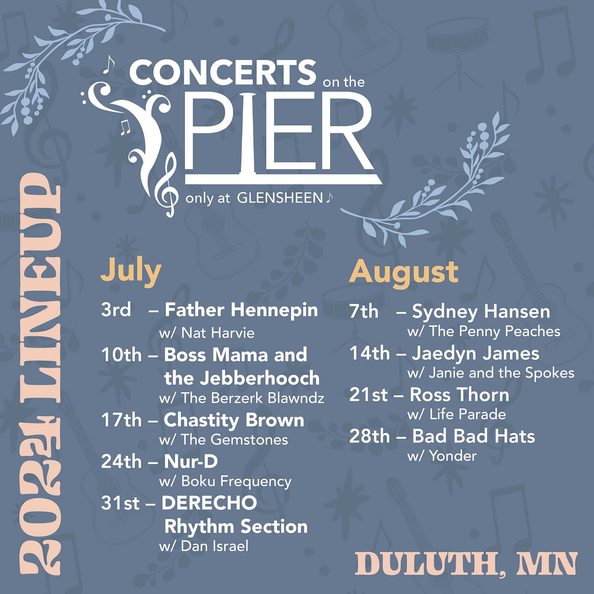 1080 x 1080 Concert lineup 2024