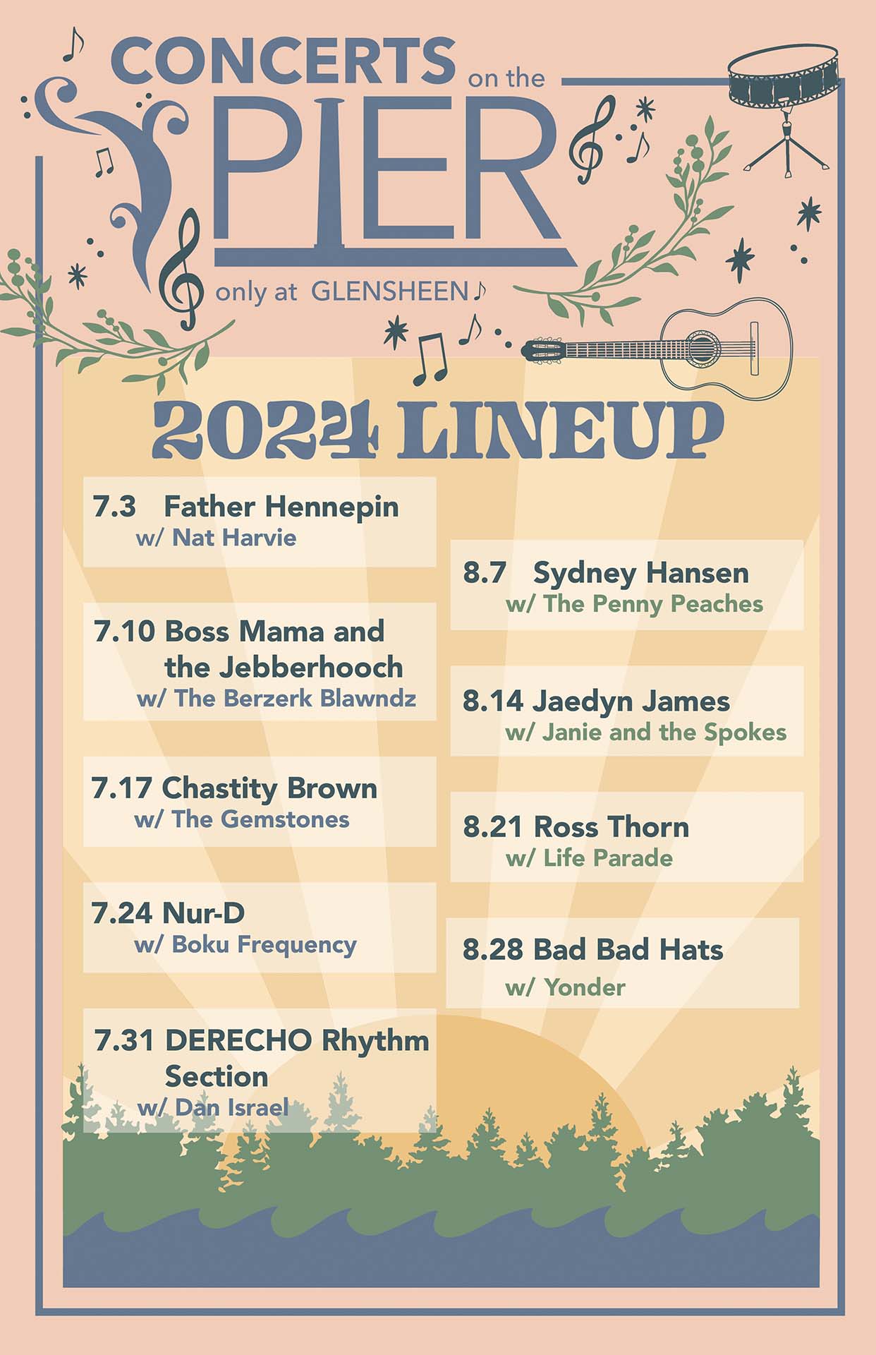 2024 Concert Lineup Poster 11×17