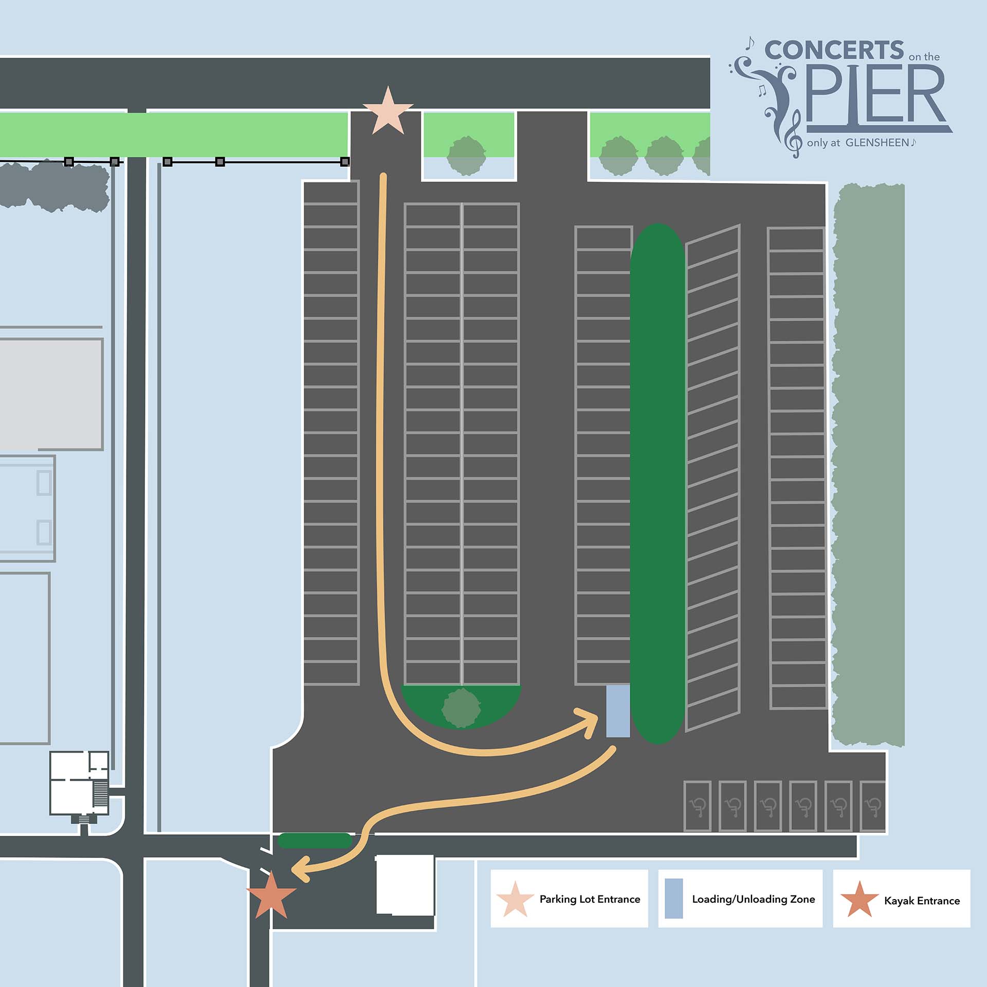 COP Kayak Parking Lot Map