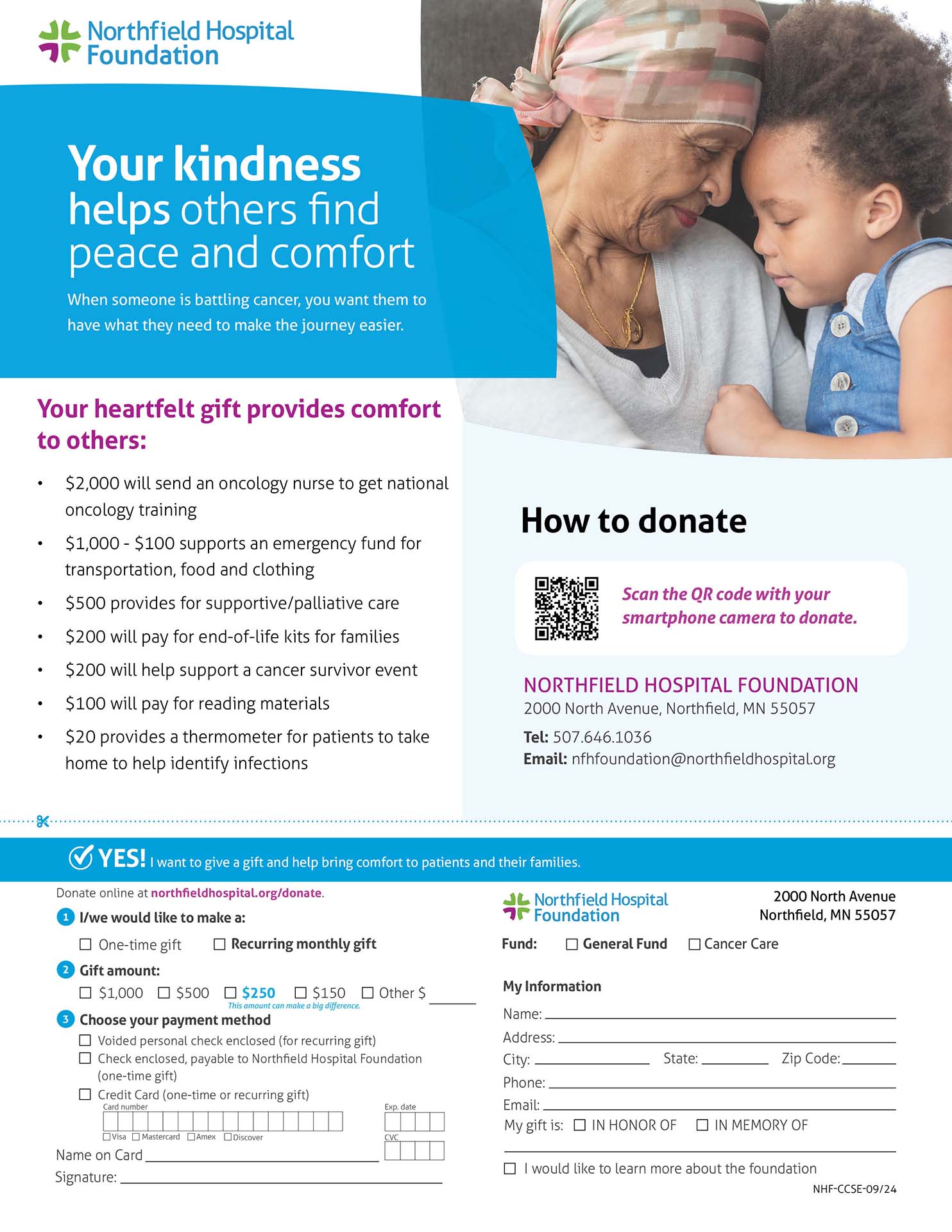 Cancer Care Donation Flyer Cancer Care Donation Flyer