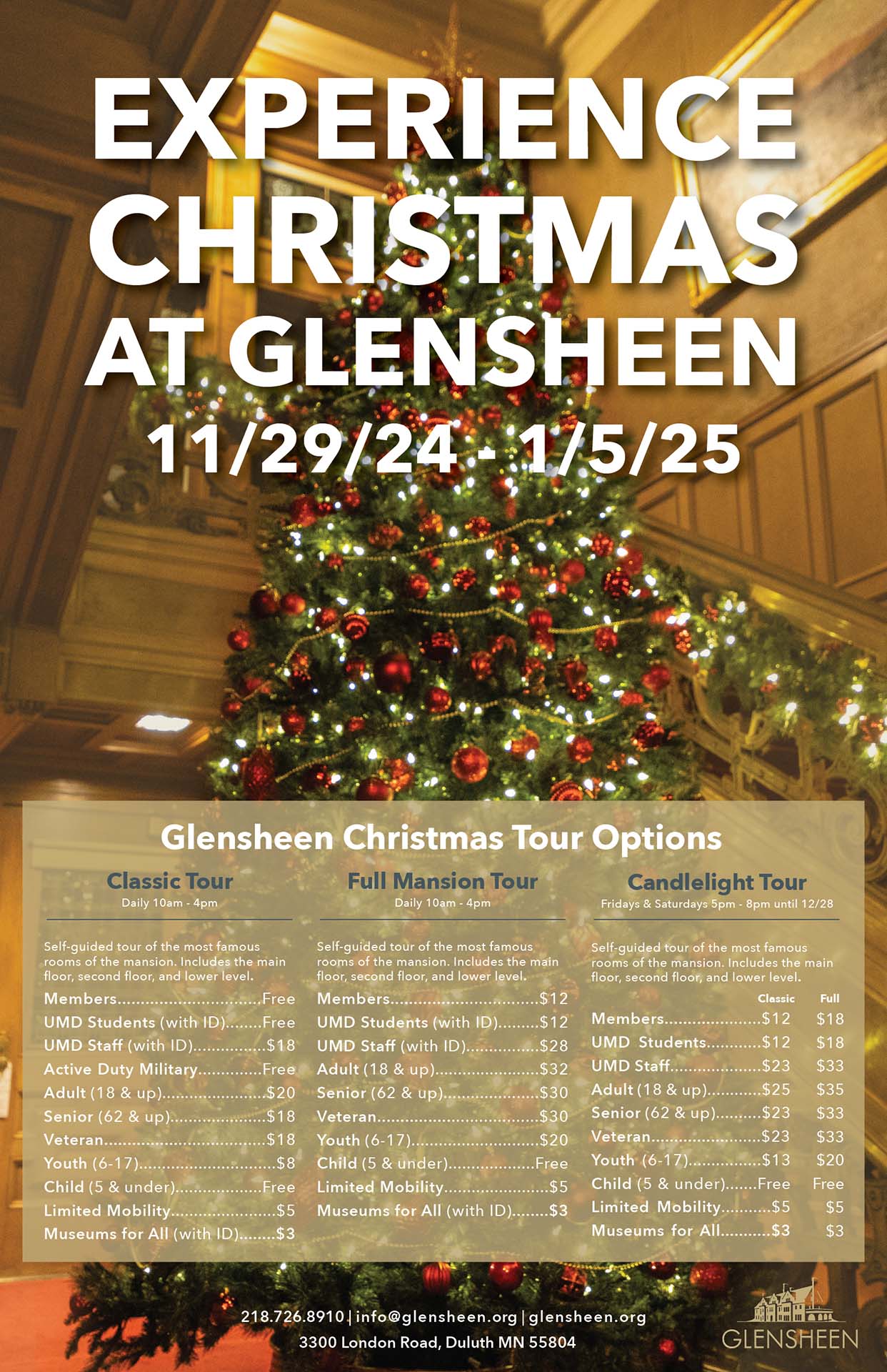 Visit Duluth Christmas Poster 11×17